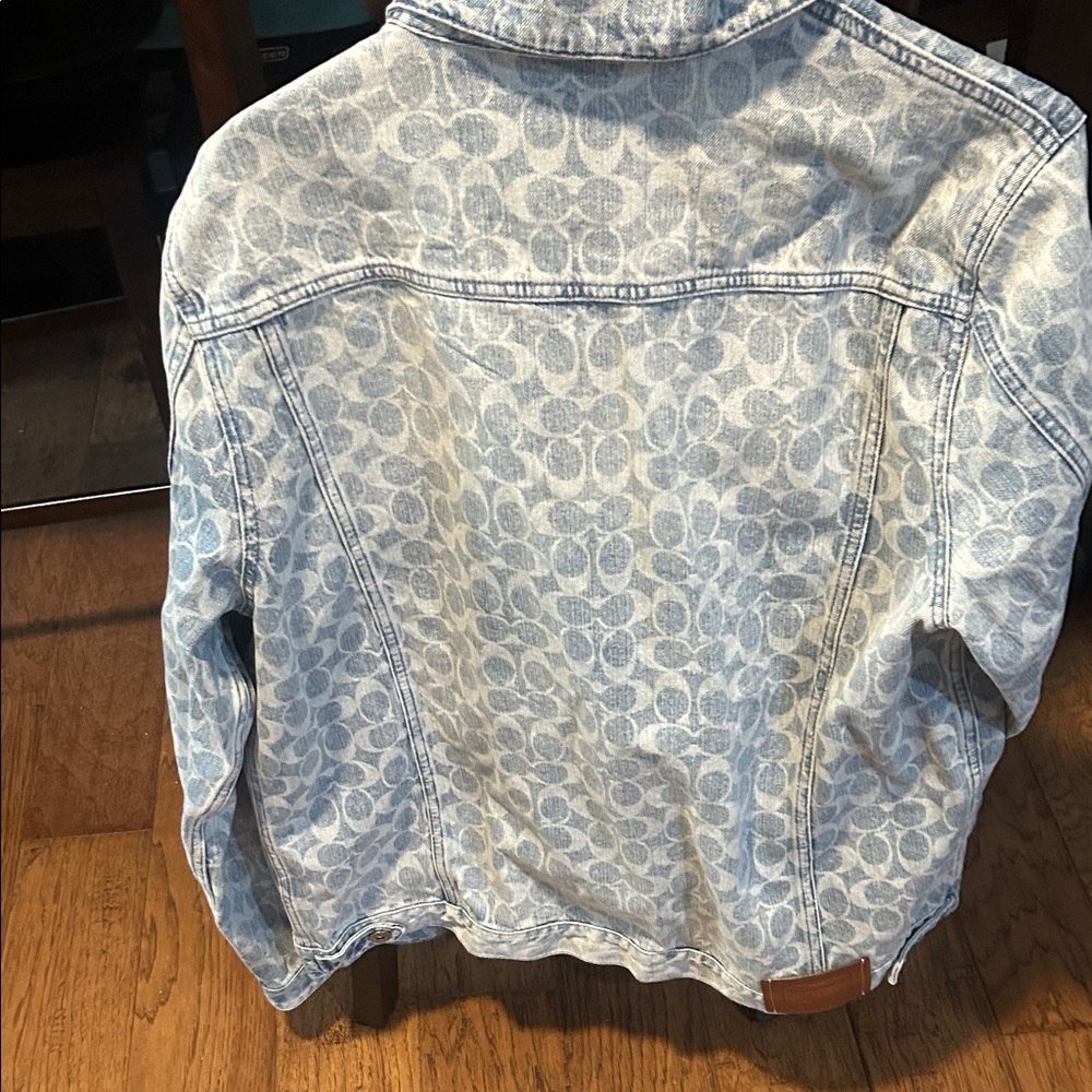 Coach Light Blue Patterned Denim Jacket - image 9